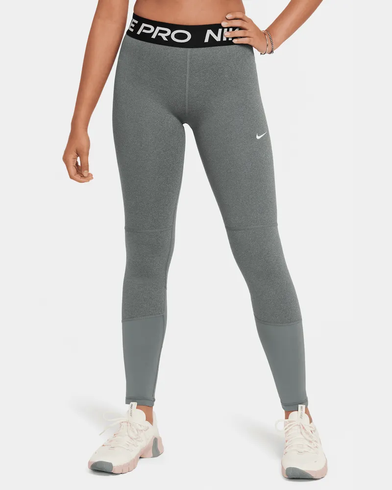 Nike Pro Dri-FIT Leggings für ältere Kinder (Mädchen) - Grau Grau