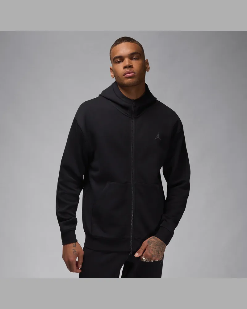 Jordan Sport Hoop Fleece Dri-FIT-Hoodie mit durchgehendem Reißverschluss (Herren) - Schwarz Schwarz