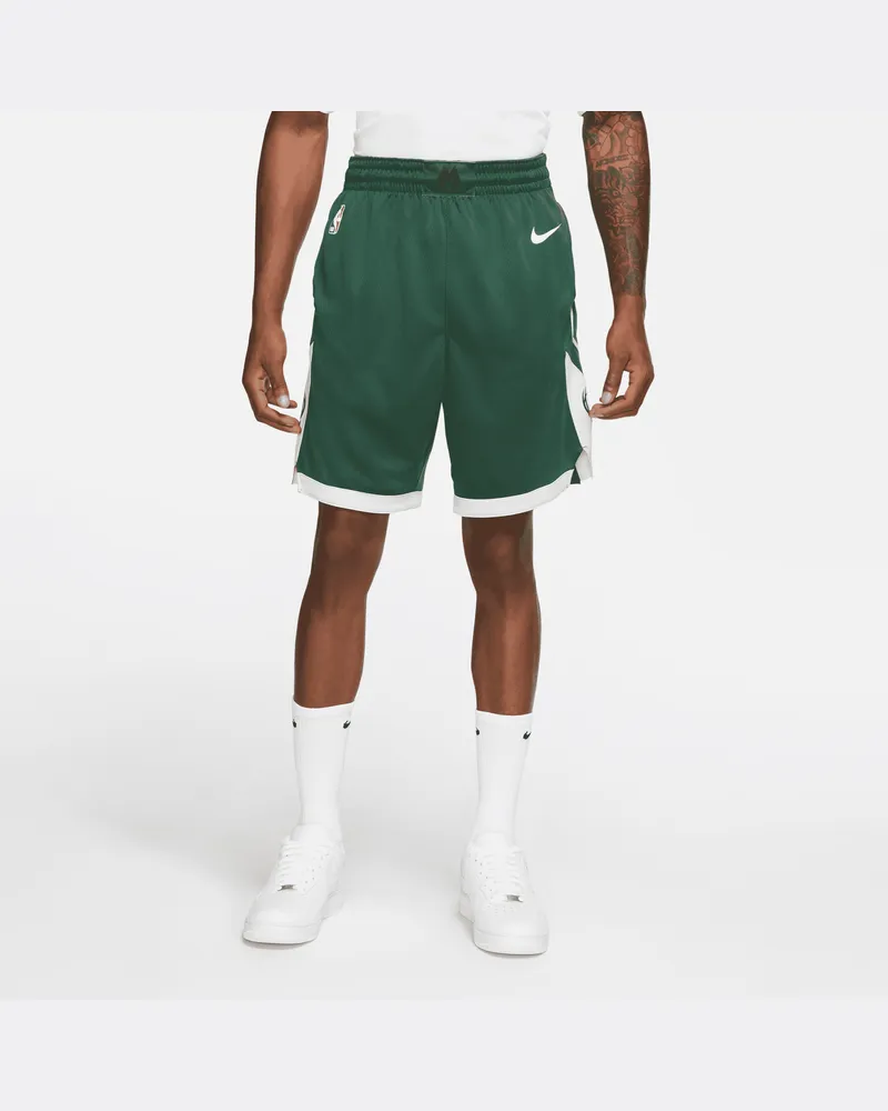 Nike Milwaukee Bucks Icon Edition  NBA Swingman Shorts für Herren - Grün Grün