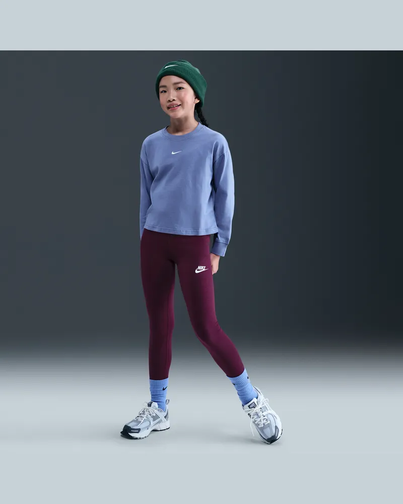 Nike Classic Leggings mit hohem Taillenbund für Mädchen - Rot Rot