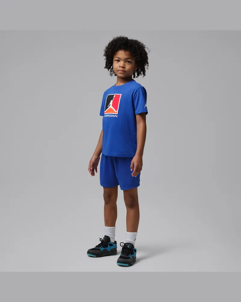 Jordan Brooklyn Baseline Mesh Shorts-Set (jüngere Kinder) - Blau Blau