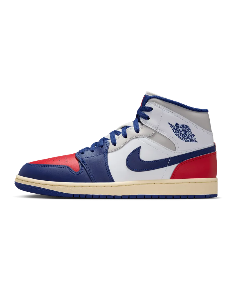 Jordan Air  1 Mid Herrenschuh - Weiß Weiß
