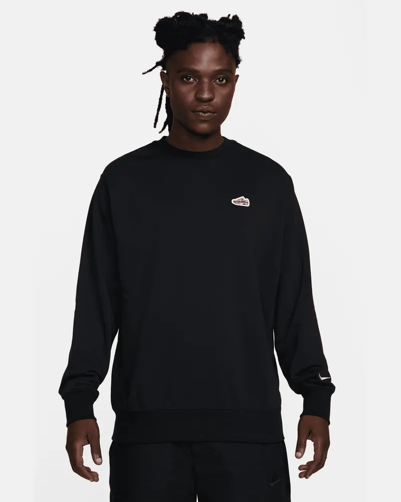 Nike Sportswear French-Terry-Sweatshirt mit Rundhalsausschnitt für Herren - Schwarz Schwarz