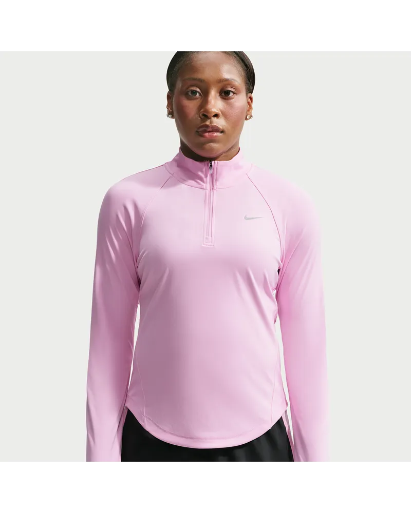 Nike Tempo Dri-FIT Lauf-Tanktop mit Viertelreißverschluss (Damen) - Pink Pink