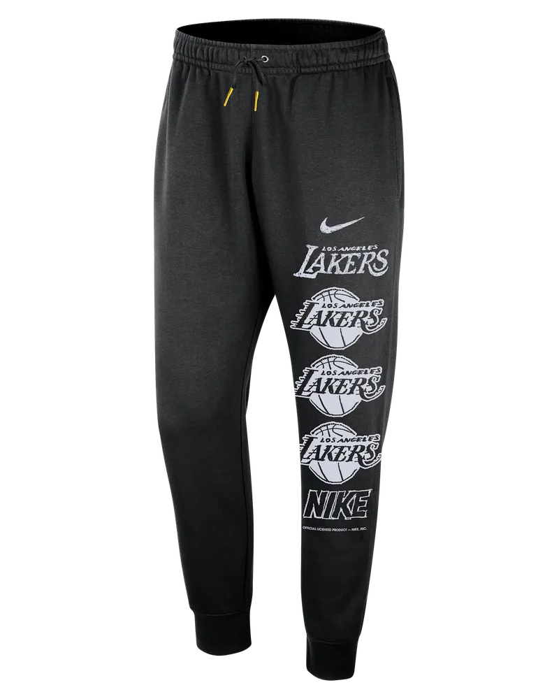 Nike Los Angeles Lakers Courtside  NBA Club Fleece Jogger für Herren - Schwarz Schwarz