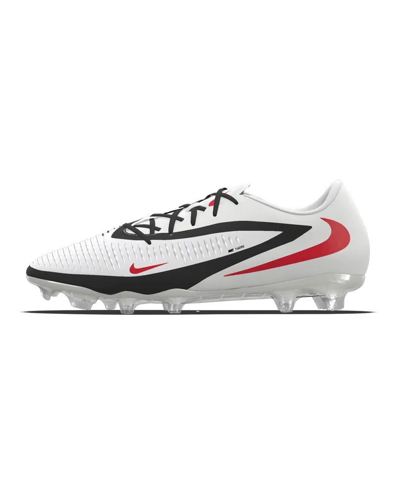 Nike Phantom 6 Low Academy By You personalisierbarer Fußballschuh für verschiedene Böden - Weiß Weiß