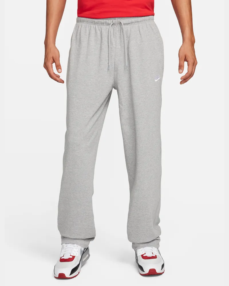 Nike Club Herren-Strickhose mit offenem Saum - Grau Grau