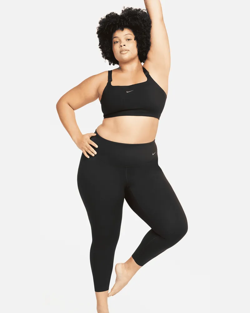 Nike Zenvy 7/8-Leggings mit hohem Bund (Damen, große Größen) - Schwarz Schwarz