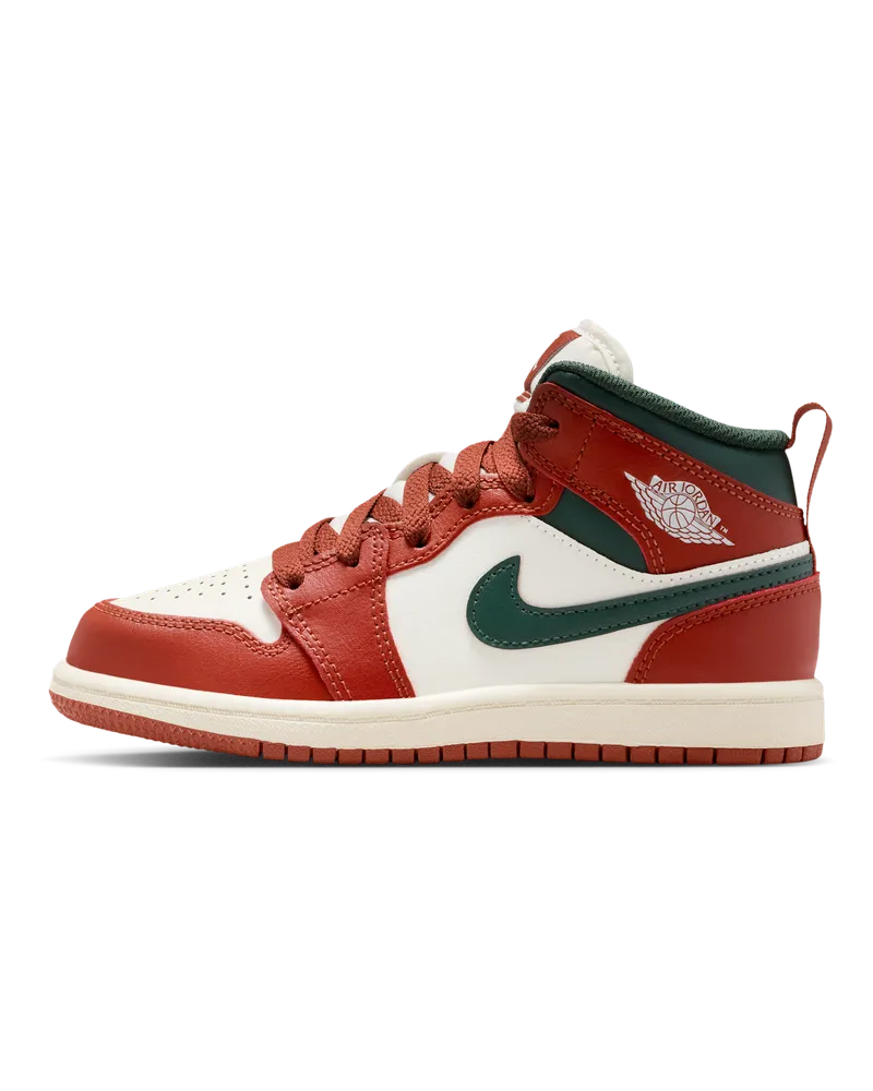 Jordan 1 Mid Schuh für jüngere Kinder - Weiß Weiß