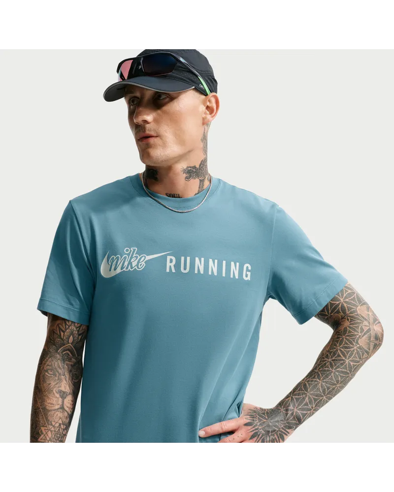 Nike Dri-FIT Lauf-T-Shirt (Herren) - Blau Blau