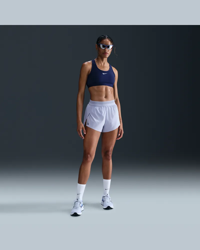 Nike AeroSwift Dri-FIT ADV Laufshorts mit mittelhohem Bund und Innenslip (Damen, ca. 7,5 cm) - Grau Grau