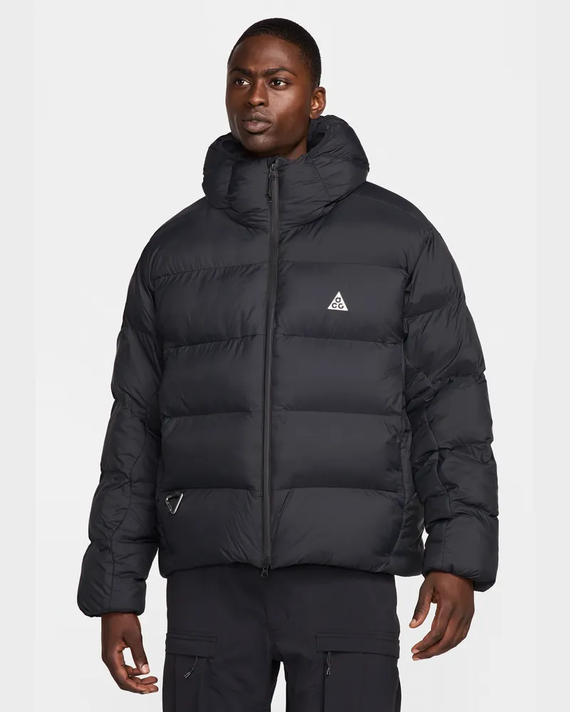 Nike ACG "Lunar Lake" PrimaLoft® Therma-FIT ADV lockere Jacke mit Kapuze (Herren) - Schwarz Schwarz