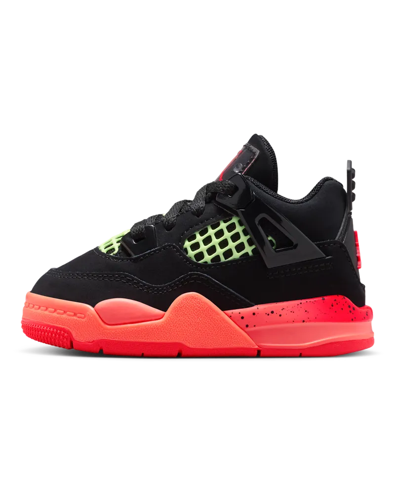 Jordan 4 Retro Schuh für Babys und Kleinkinder - Schwarz Schwarz