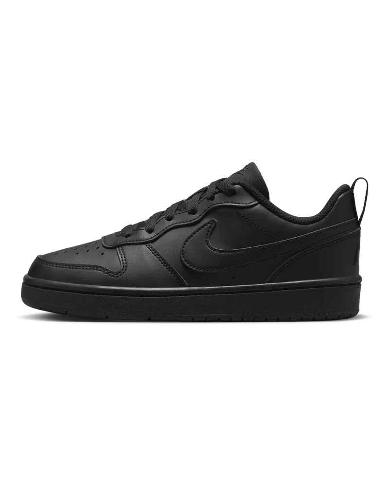 Nike Court Borough Low Recraft Schuh für ältere Kinder - Schwarz Schwarz