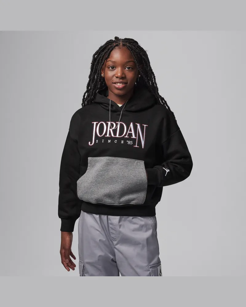 Jordan Fundamentals Hoodie für ältere Kinder - Schwarz Schwarz