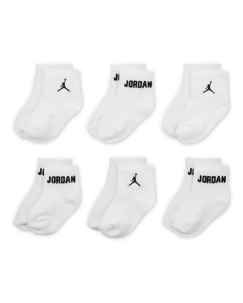 Jordan Everyday Essentials Knöchelsocken (Babys / Kleinkinder, 6 Paar) - Weiß Weiß