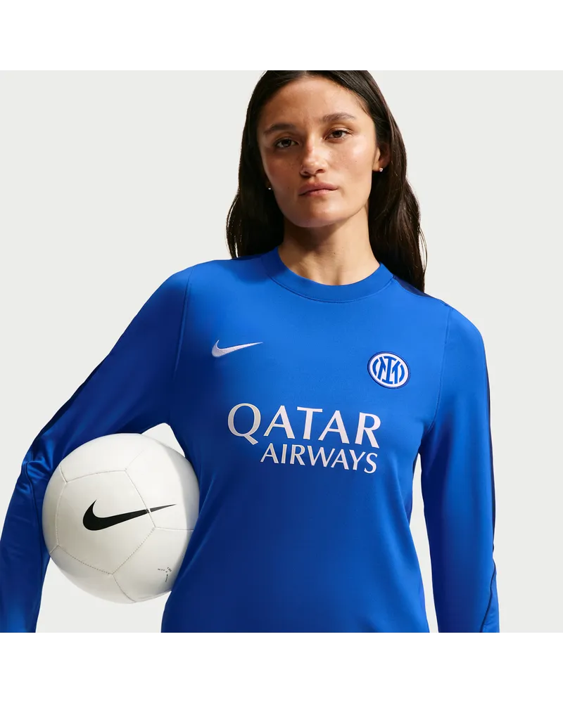 Nike Inter Mailand Strike  Dri-FIT Fußball-Oberteil aus Strickmaterial (Damen) - Blau Blau