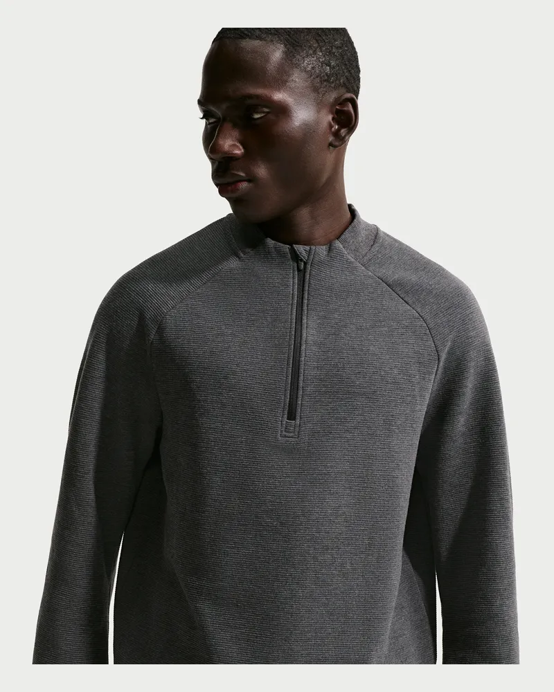 Nike Par Therma-FIT-Golfoberteil mit Halbreißverschluss (Herren) - Schwarz Schwarz