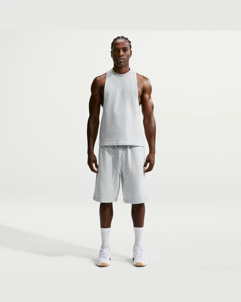 Nike N.A.C. Dri-FIT Fleece-Trainingsshorts (Herren) - Grau Grau