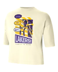 Nike Los Angeles Lakers Courtside lockeres  NBA-T-Shirt (Damen) - Weiß Weiß