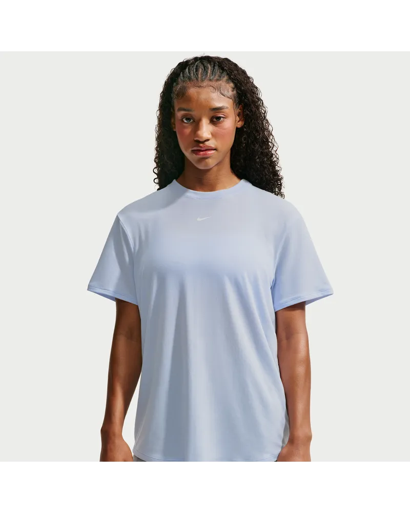 Nike One Relaxed Dri-FIT-Kurzarmshirt für Damen - Blau Blau