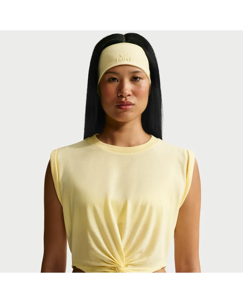 Nike SKIMS Performance Cotton Blend verkürztes Tanktop mit Twist (Damen) - Gelb Gelb