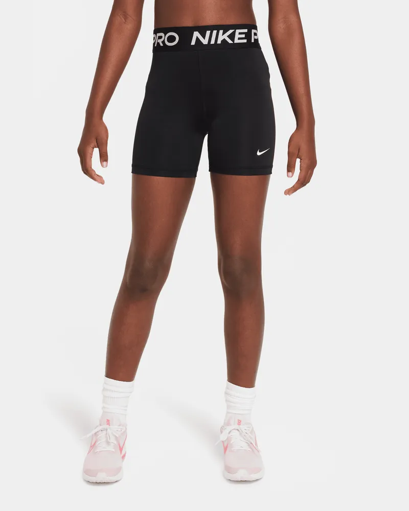 Nike Pro Shorts (Mädchen) - Schwarz Schwarz