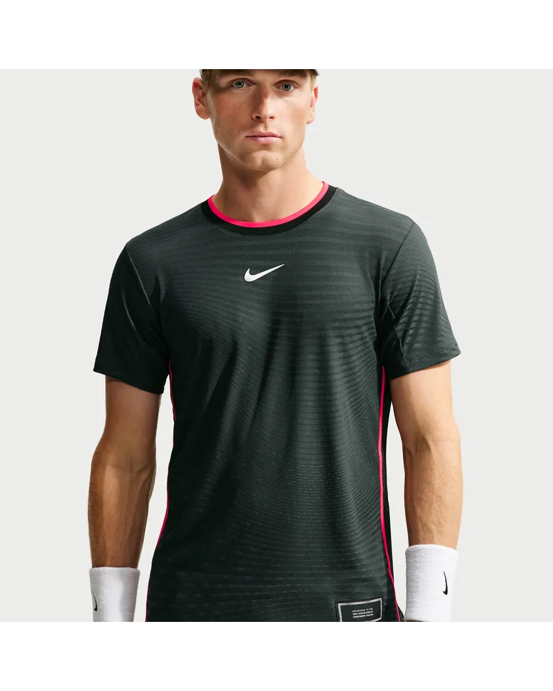 Nike Court Slam Aero-FIT Kurzarm-Tennisoberteil (Herren) - Grün Grün