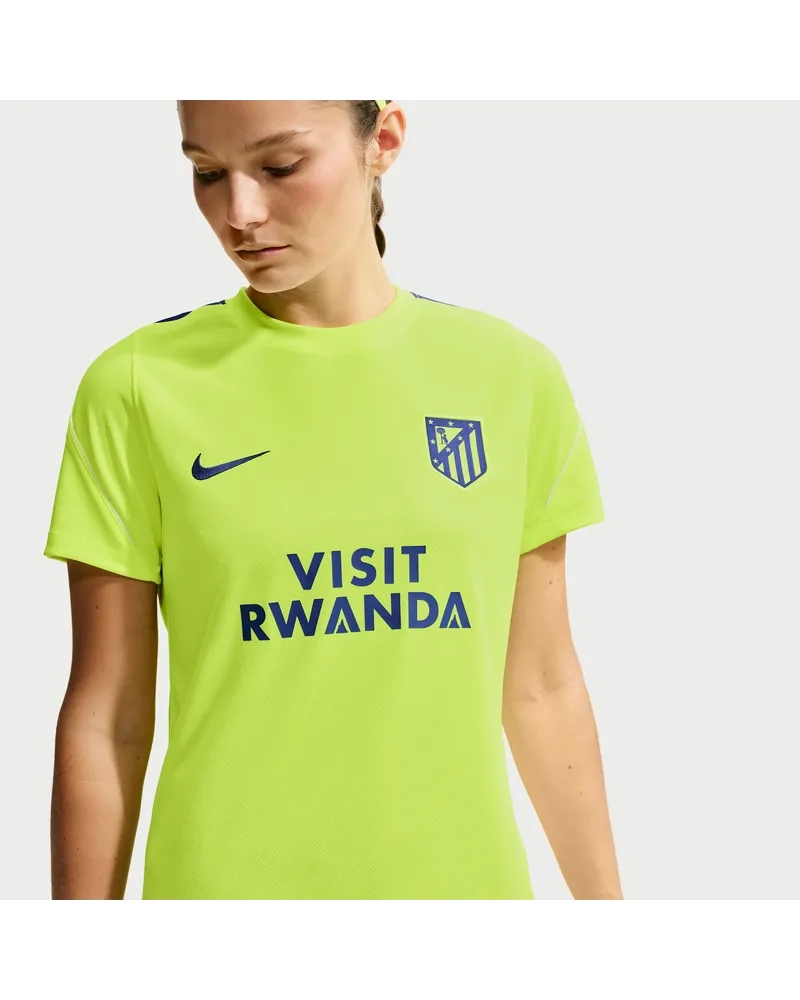 Nike Atlético Madrid Strike  Dri-FIT Kurzarm-Fußballoberteil (Damen) - Gelb Gelb