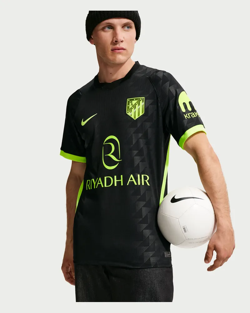 Nike Atlético Madrid 2026/27 Stadion Auswärtsspiel  Replika-Fußballtrikot mit Dri-FIT-Technologie (Herren) - Schwarz Schwarz