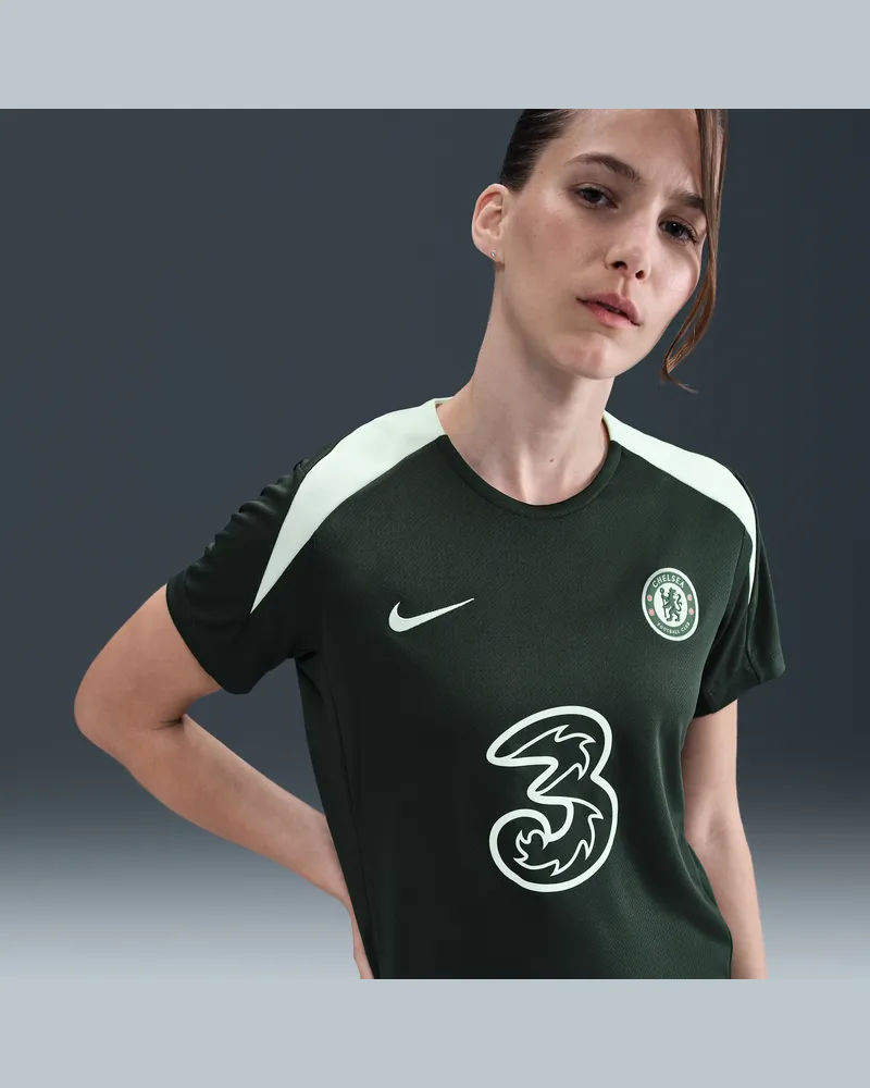 Nike FC Chelsea Strike  Dri-FIT Kurzarm-Fußballoberteil (Damen) - Grün Grün
