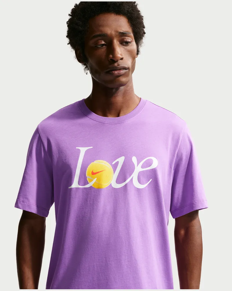 Nike Court Tennis-T-Shirt für Herren - Lila Lila
