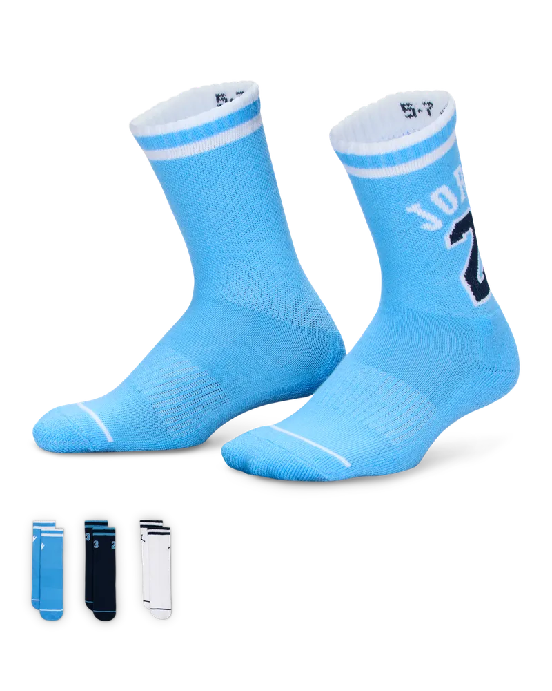 Jordan Varsity Jersey Crew-Socken (3 Paar, ältere Kinder) - Blau Blau