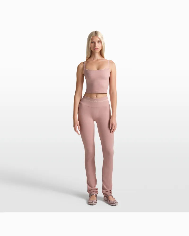 Nike SKIMS nahtloses Rippmaterial Leggings mit geradem Schnitt (Damen, ca. 86 cm) - Pink Pink