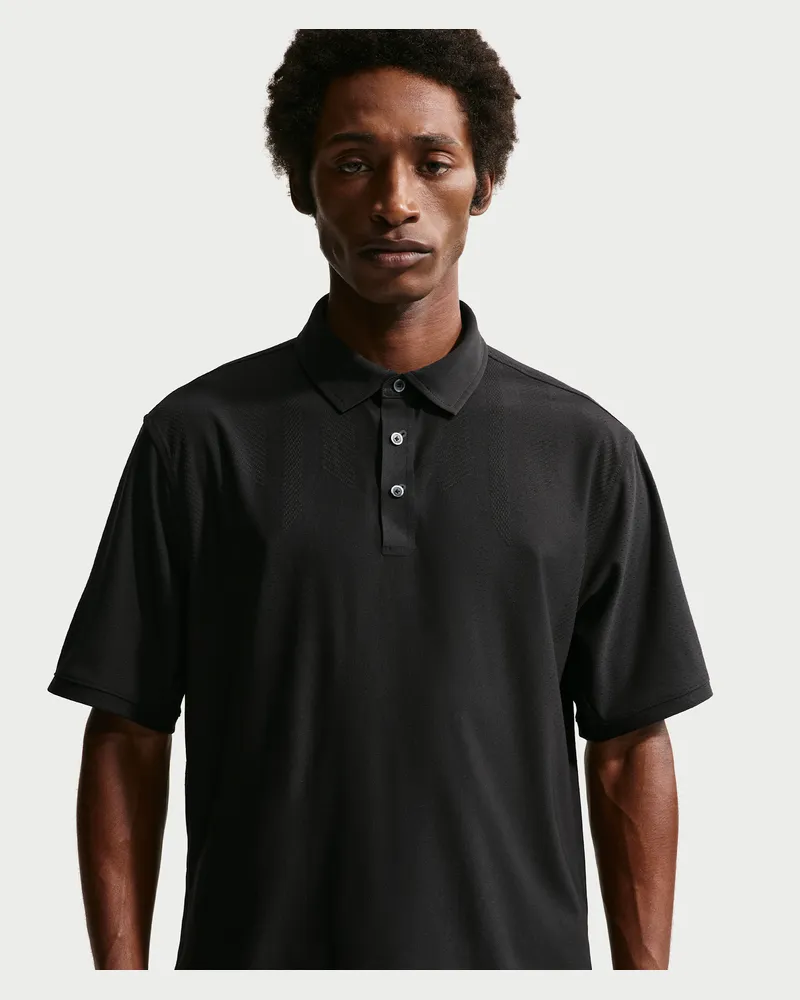 Nike Maßgeschneiderte Performance von  Dri-FIT Golf-Poloshirt (Herren) - Schwarz Schwarz
