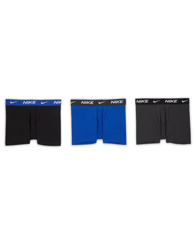 Nike Everyday Solid Boxershorts aus Baumwolle (ältere Kinder, 3er-Pack) - Blau Blau