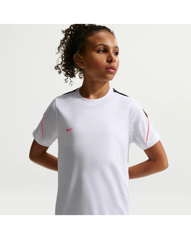 Nike Strike Dri-FIT Kurzarm-Fußballoberteil (ältere Kinder) - Weiß Weiß