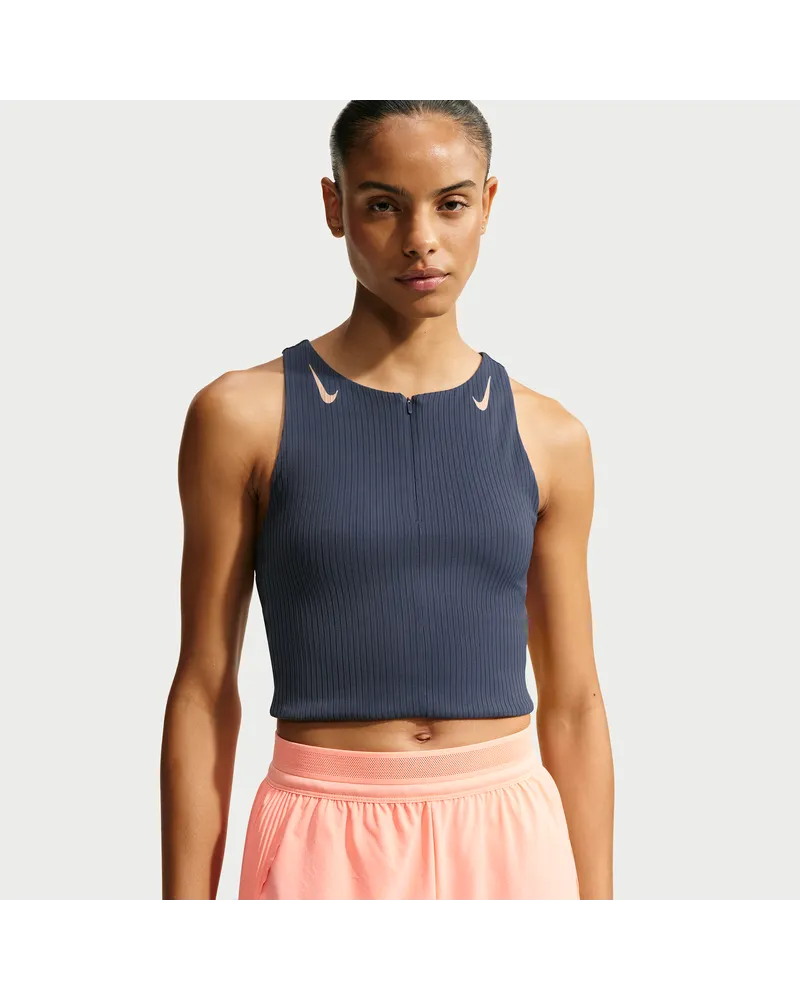 Nike AeroSwift Dri-FIT-ADV-Lauf-Tanktop im Crop-Design für Damen - Blau Blau