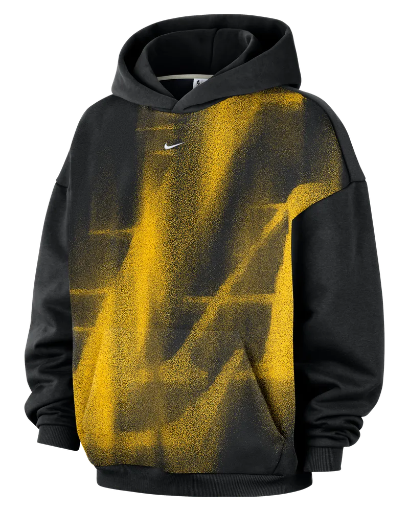 Nike Los Angeles Lakers Standard Issue Icon Basketball-Hoodie aus Fleece (Damen) - Schwarz Schwarz