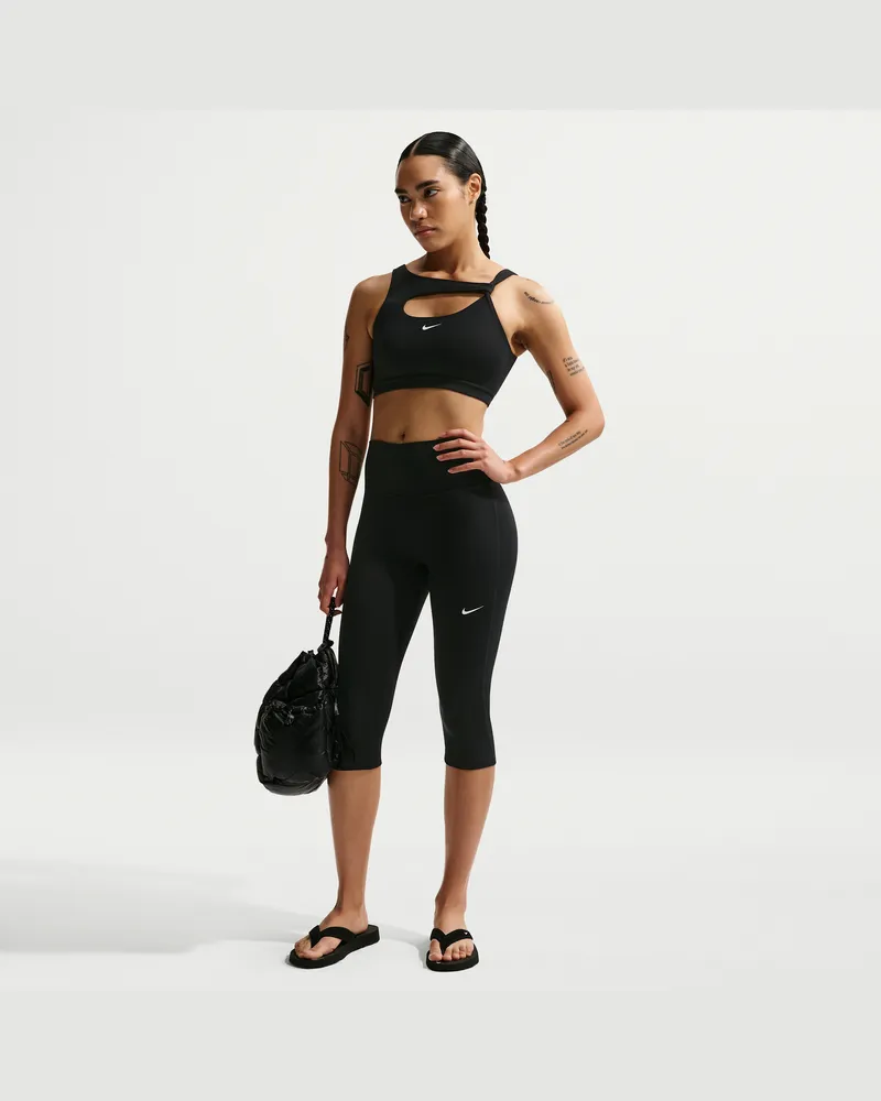 Nike One Capri-Leggings mit hohem Bund für Damen - Schwarz Schwarz