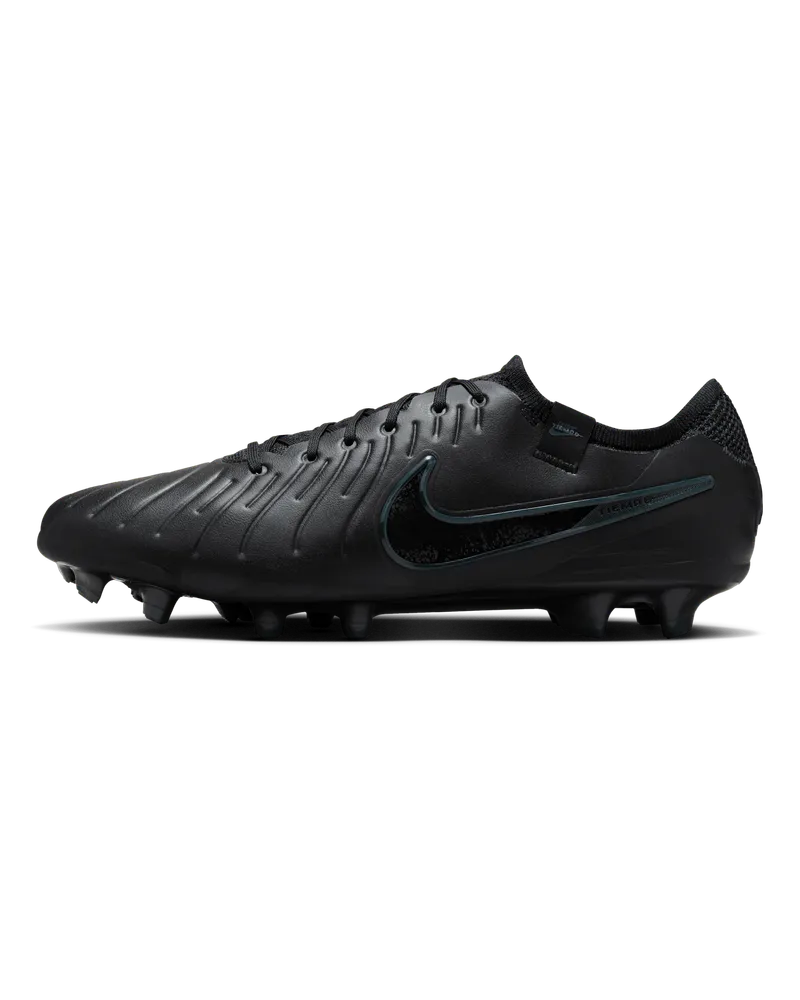Nike Tiempo Legend 10 Elite Low-Top-Fußballschuh für normalen Rasen - Schwarz Schwarz