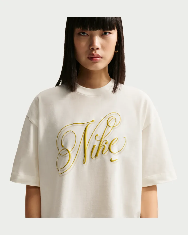 Nike extragroßes Kurzarm-T-Shirt (Damen) - Weiß Weiß