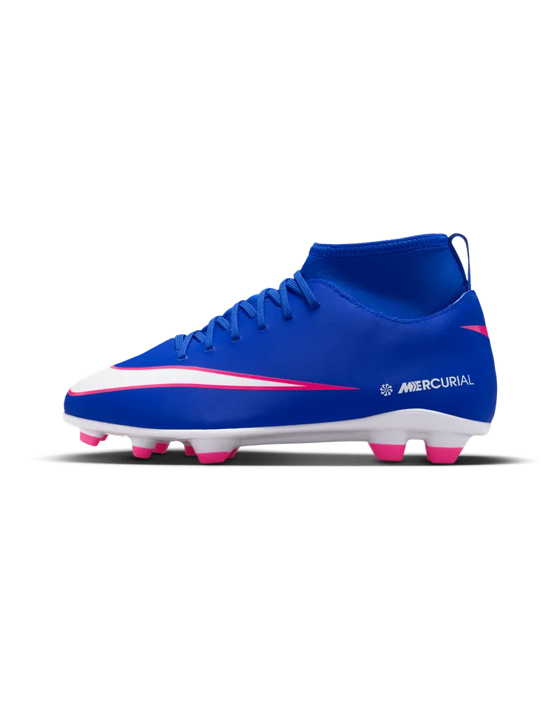 Nike Jr. Mercurial Superfly 10 Club High-Top-Fußballschuh für verschiedene Böden (jüngere/ältere Kinder) - Blau Blau