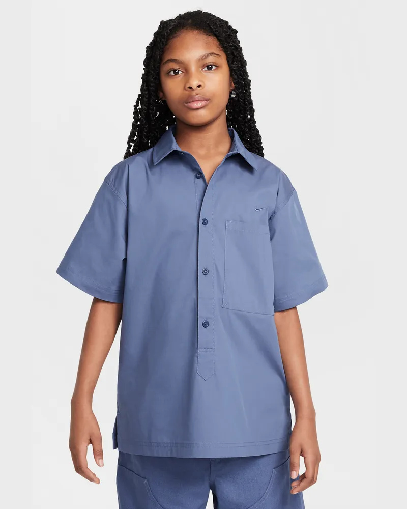 Nike Metro Ground Kurzarmshirt (ältere Kinder) - Blau Blau