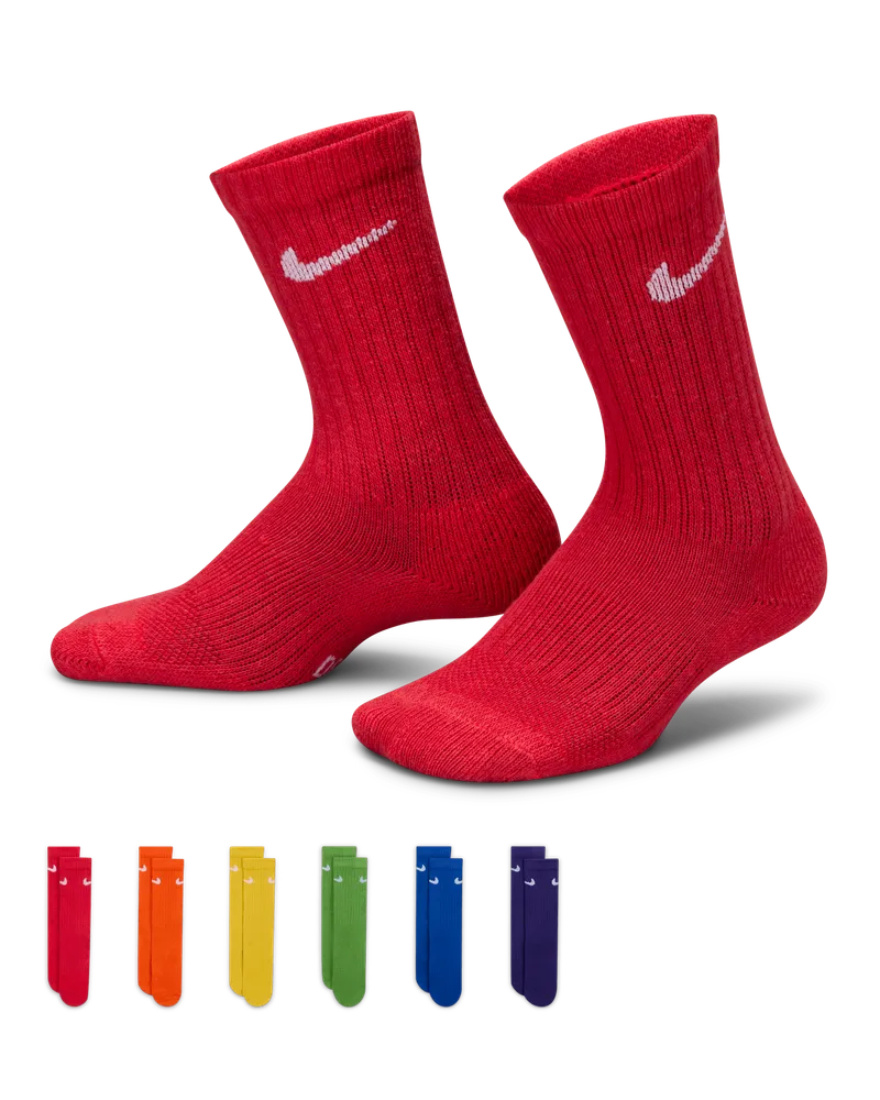 Nike Dri-FIT Performance Basics Crew-Socken (jüngere Kinder, 6 Paar) - Multi-Color Multi-color