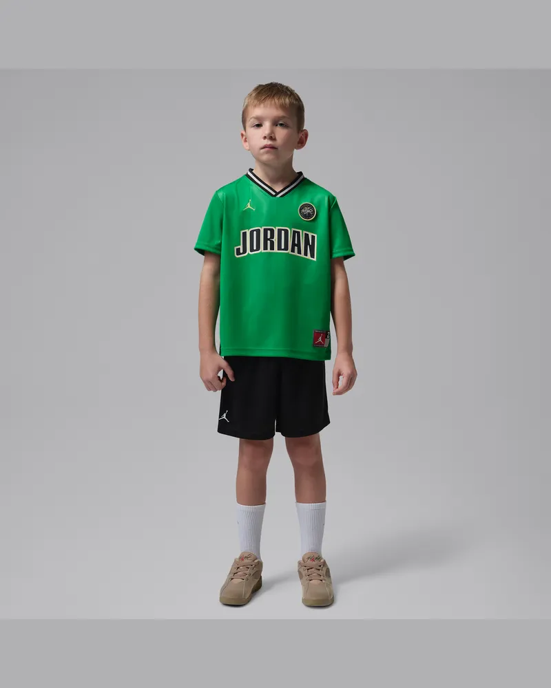 Jordan Set aus Sporttrikot und Mesh-Shorts für jüngere Kinder - Schwarz Schwarz