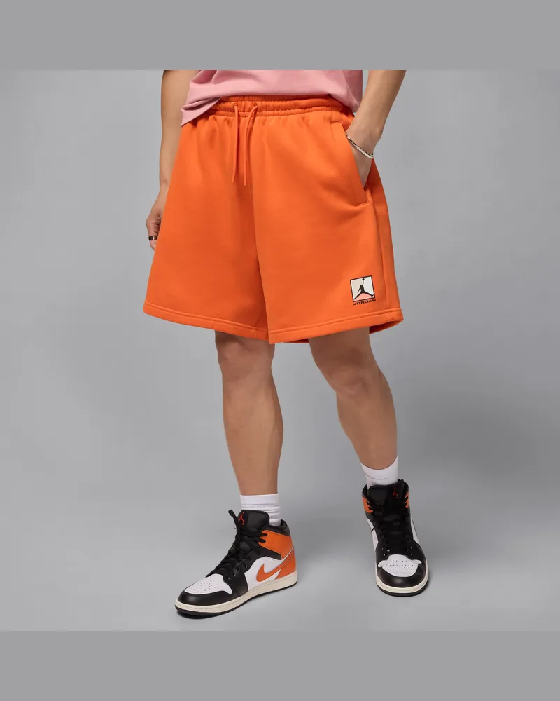 Jordan Brooklyn Fleece Shorts mit Grafik (Herren) - Orange Orange
