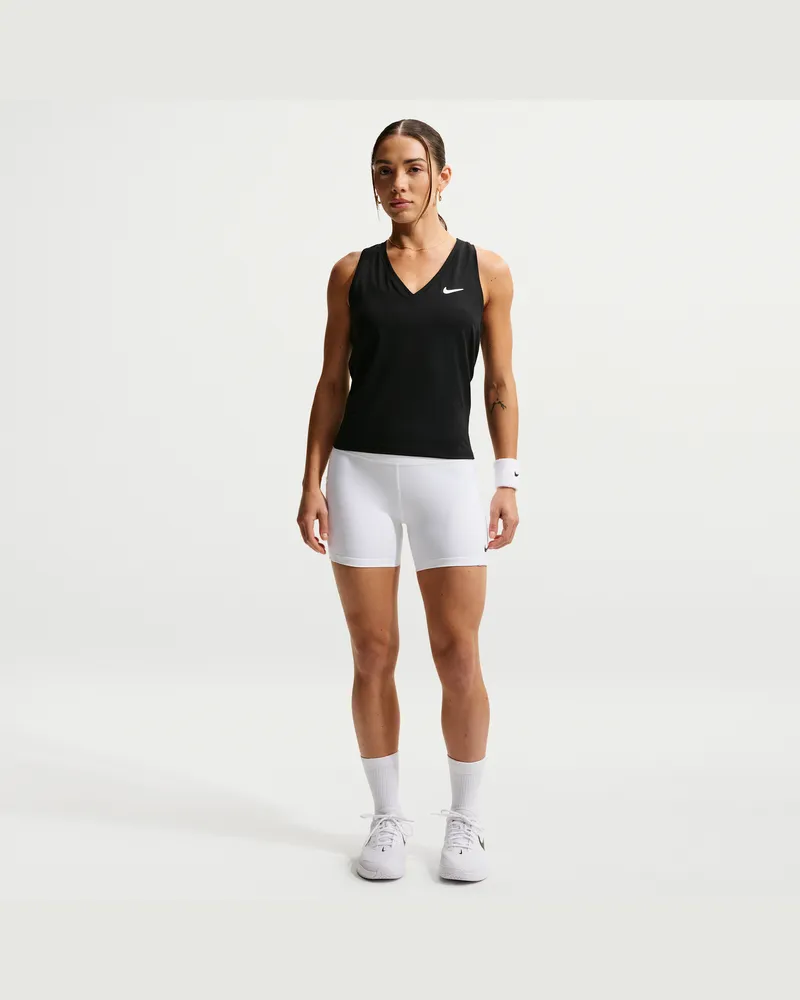 Nike Court Dri-FIT Tennisshorts mit Taschen (Damen) - Weiß Weiß