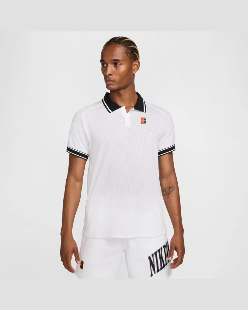 Nike Court Heritage Herren-Tennis-Poloshirt - Weiß Weiß