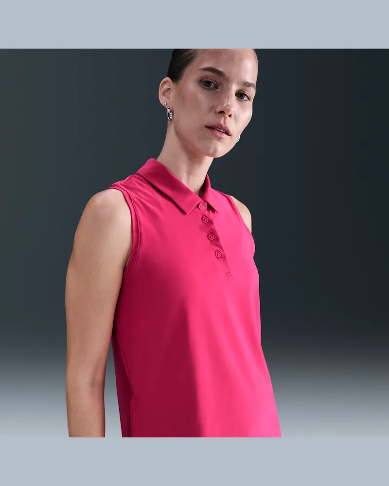 Nike Victory Dri-FIT ärmelloses Poloshirt (Damen) - Pink Pink